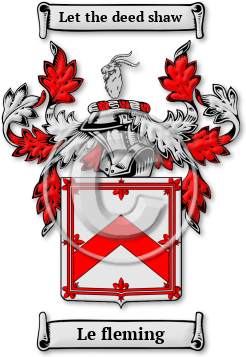 Le fleming Family Crest Download (jpg) Legacy Series - 150 DPI